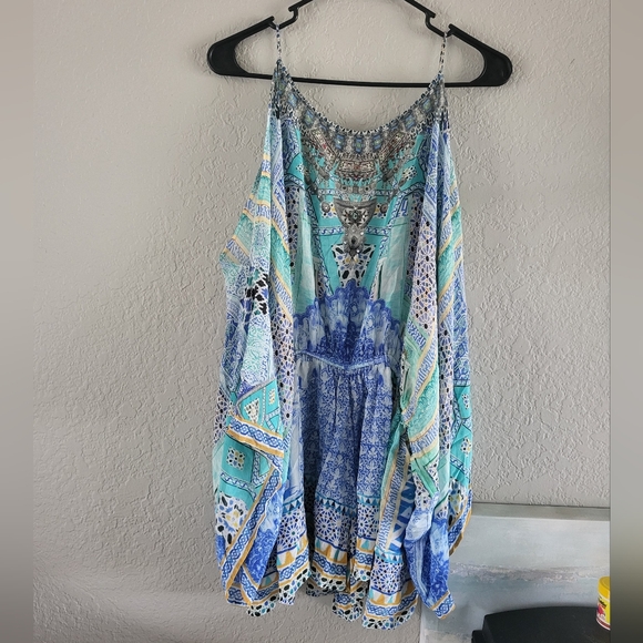 Camilla Drop Shoulder Silk Playsuit Jumpsuit Romper - Picture 3 of 8